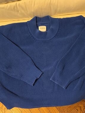 Kowtow Ribbed Crewneck Sweater — Blue